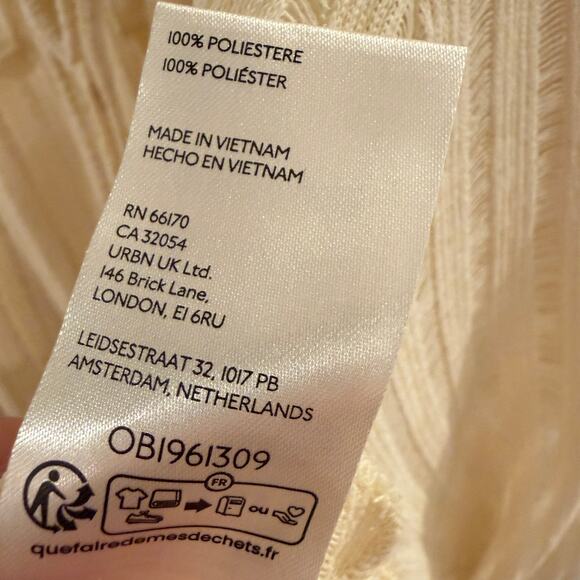 Anthropologie Ivory Sheer Ruffle Peasant Blouse XXL Boho Romantic Cottagecore - Picture 5 of 8